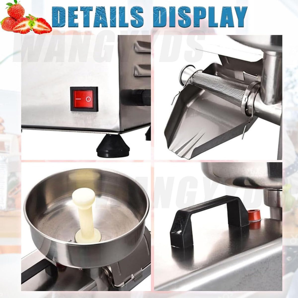 450W Electric Tomato Strainer Stainless Steel B647219