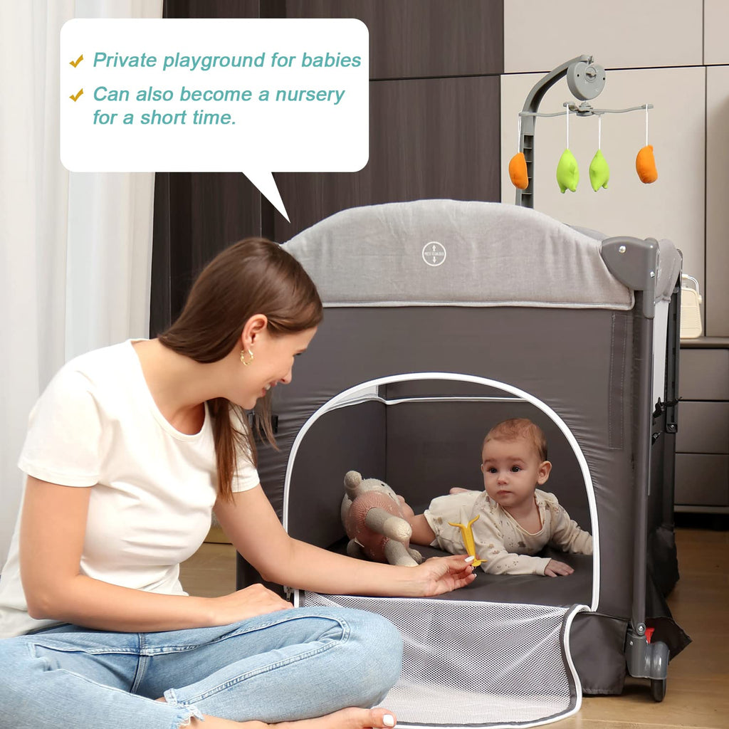 4-in-1 Pack and Play with Bassinet and Changing Table C703