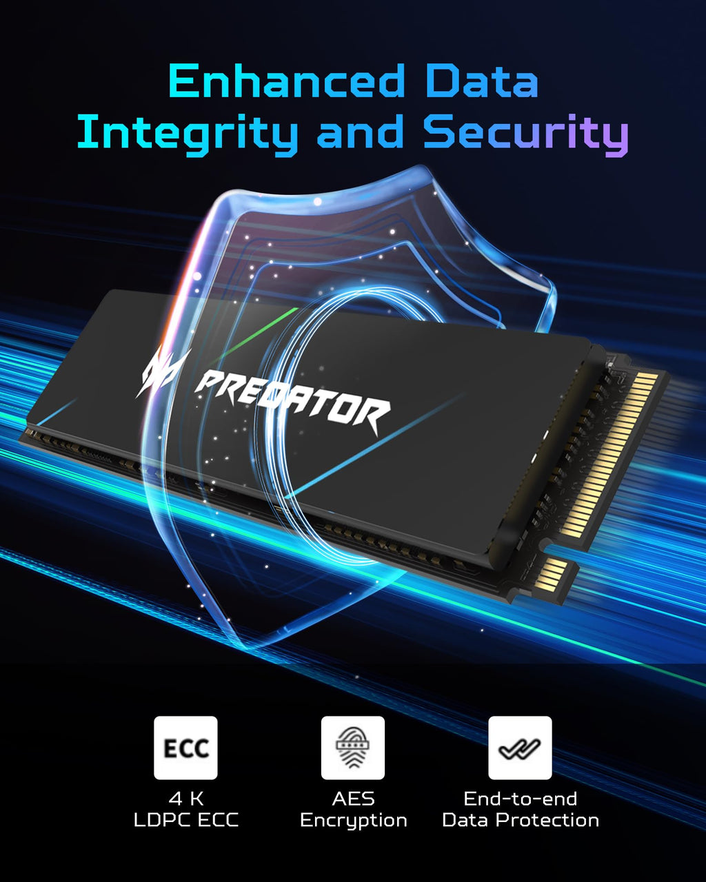 1TB NVMe PCIe Gen4×4 M.2 Internal SSD N9611