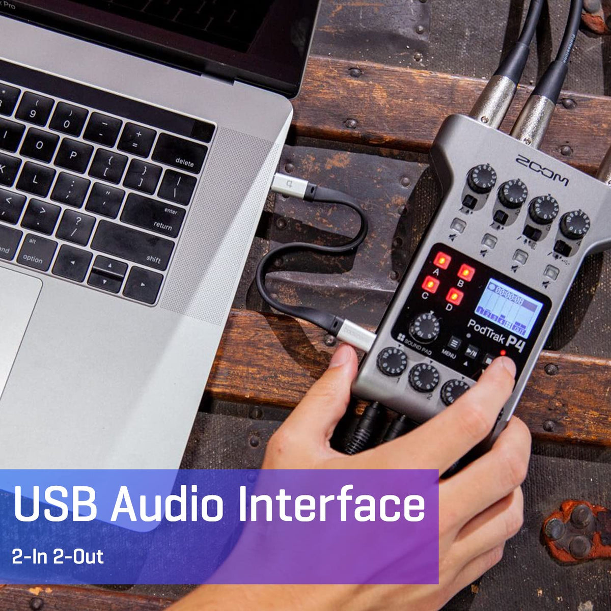 Podcast Recorder with 4 XLR Mic Inputs O2059
