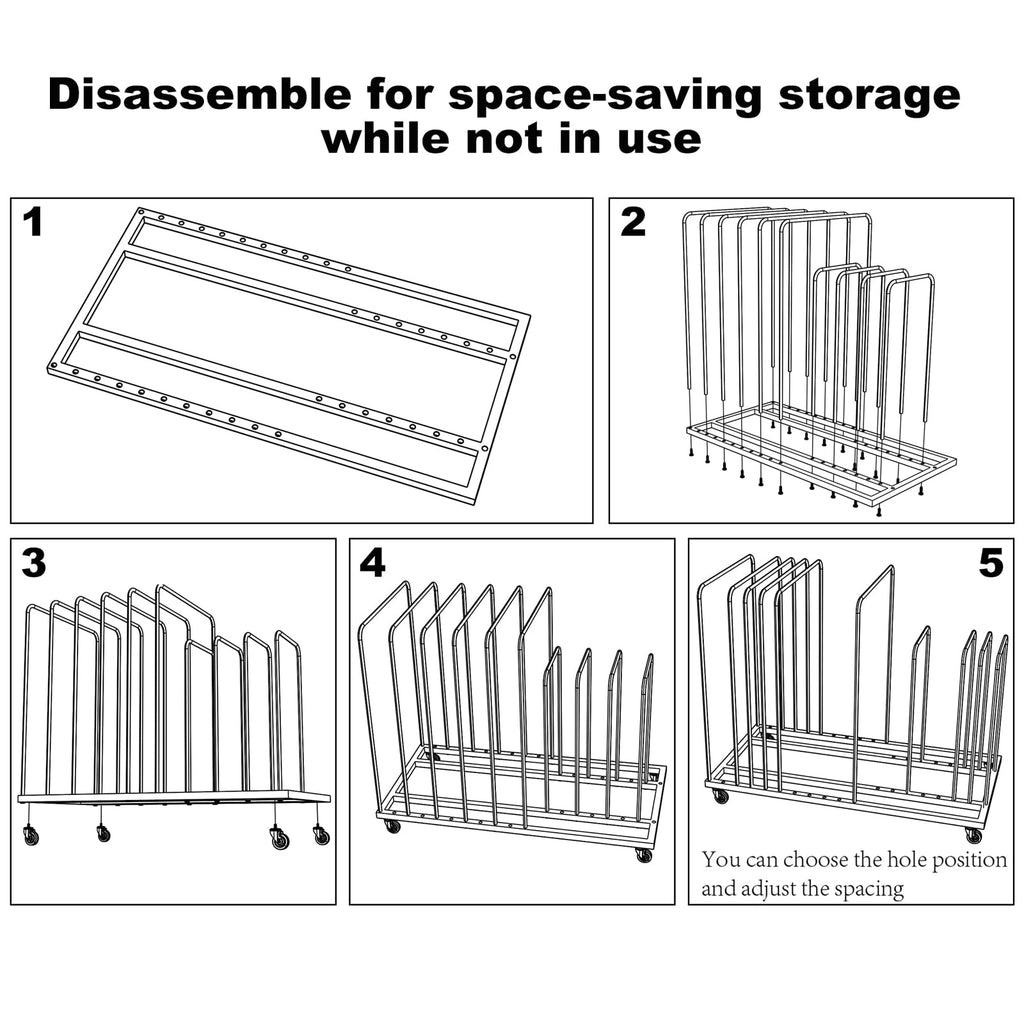 Art Canvas Storage Rack with Wheels D468678