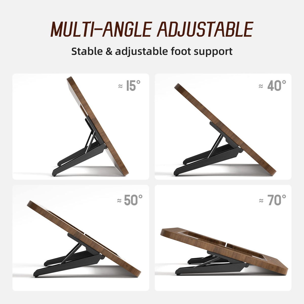 Bamboo Tablet Stand with 5 Pack Pencil Grips U868