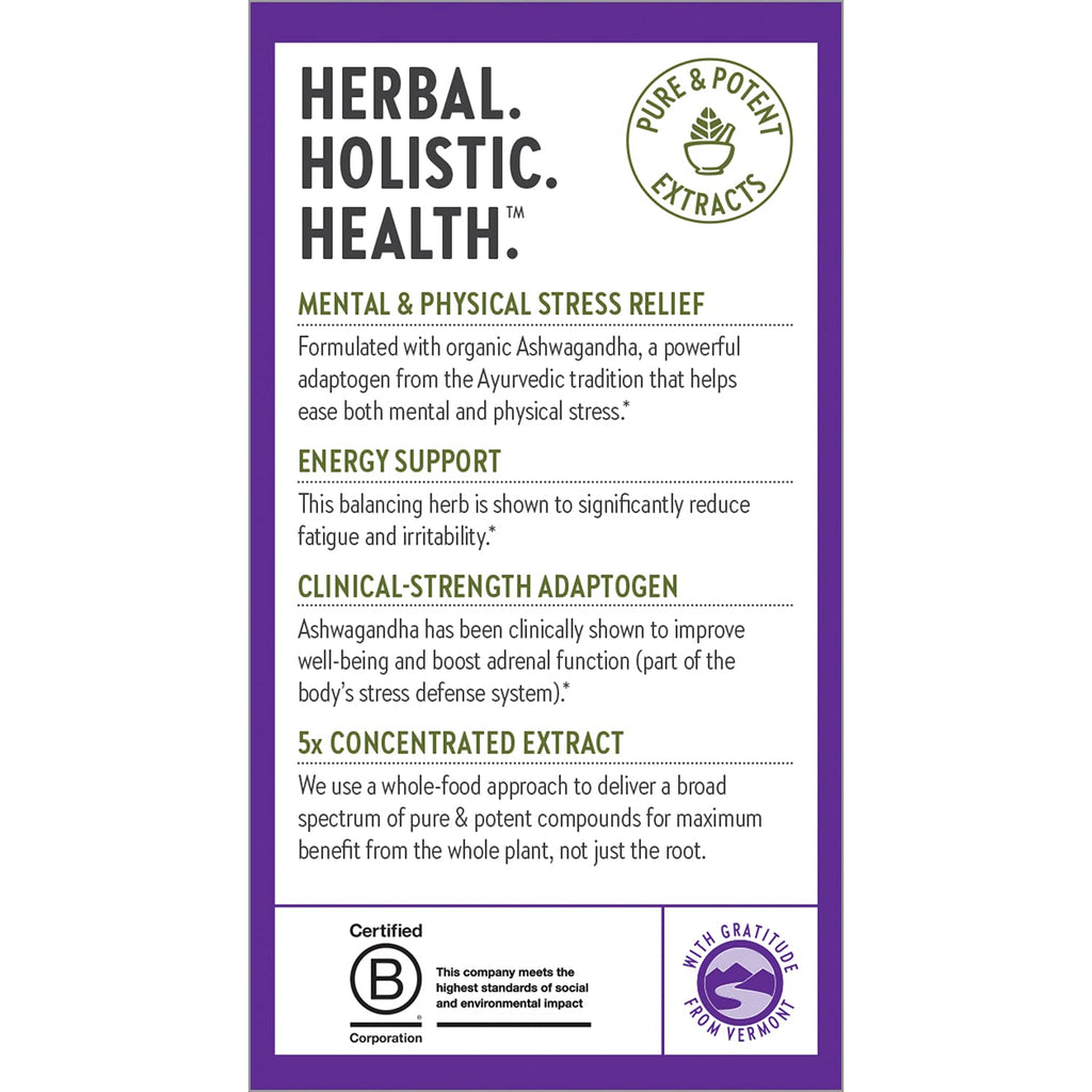 Organic Ashwagandha Supplement, 60 Count K750