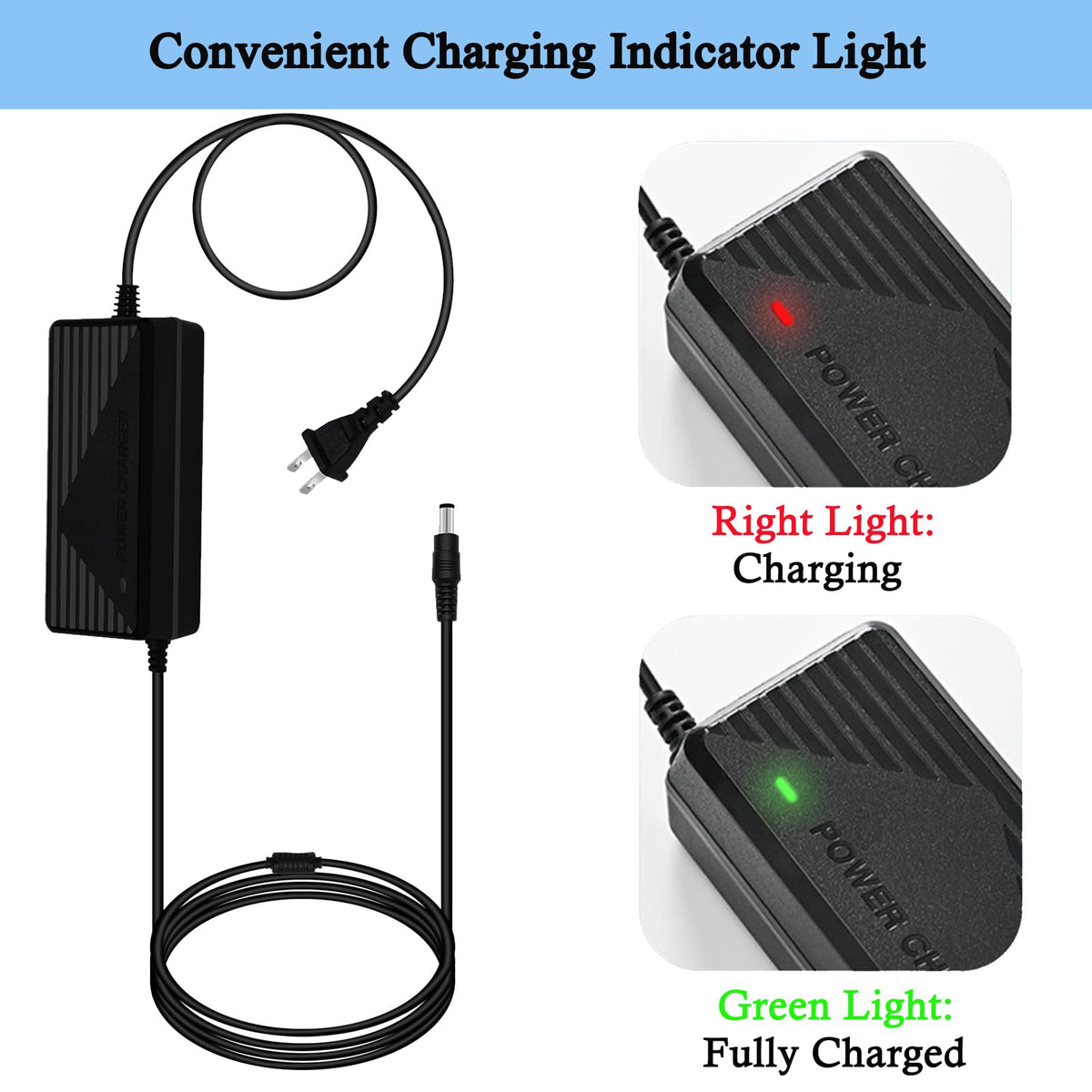 42V 2A Electric Scooter Charger with 4 Plugs C9216