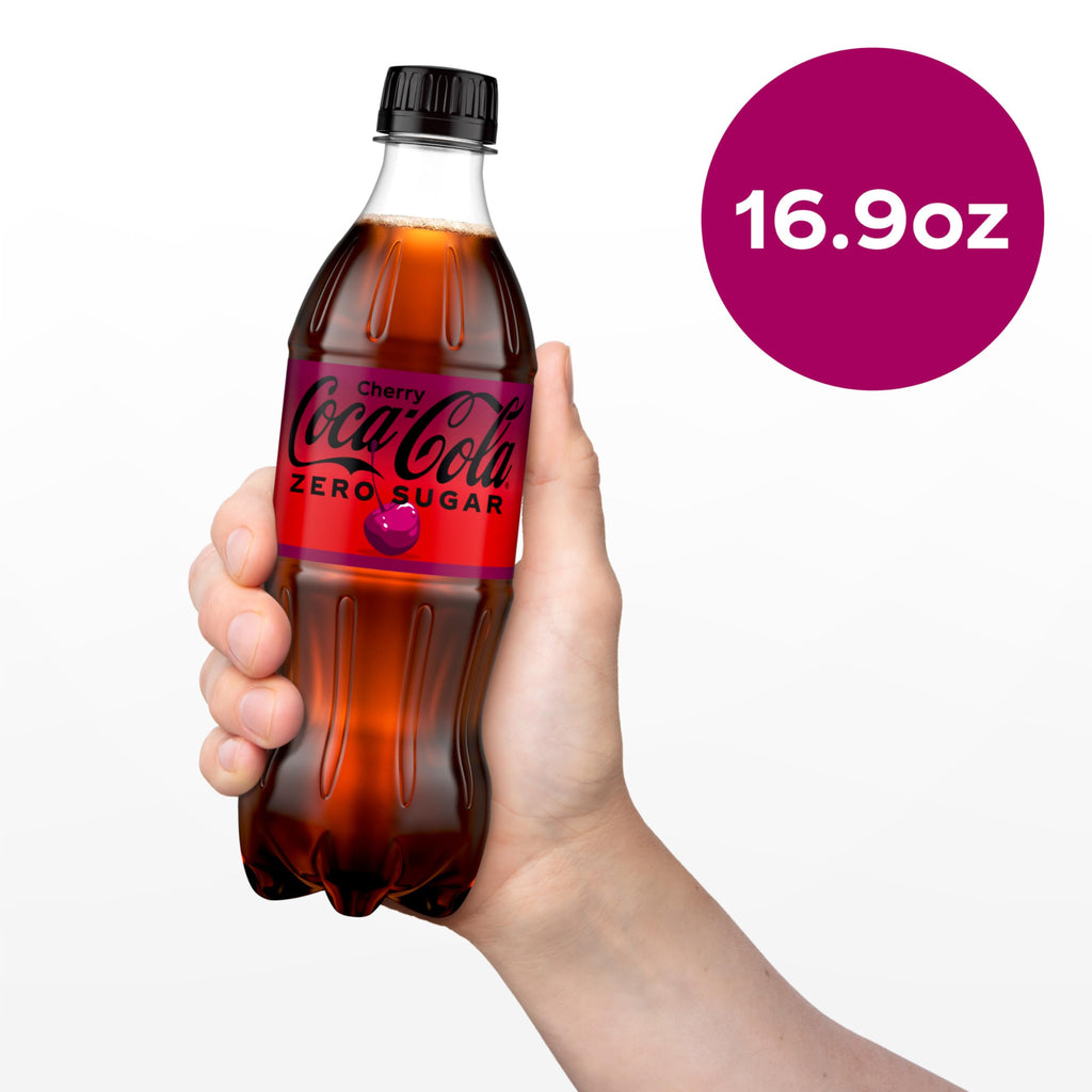 Cherry Soda Soft Drink Bottles, 16.9 fl oz, 6 Pack B913