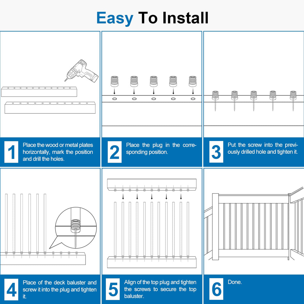 Black Aluminum Deck Balusters 32in x 3/4in 100 Pack I44307