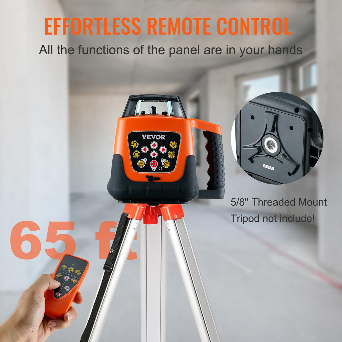 Red 360 Degree Self Leveling Rotary Laser Level Kit with Tripod D311880
