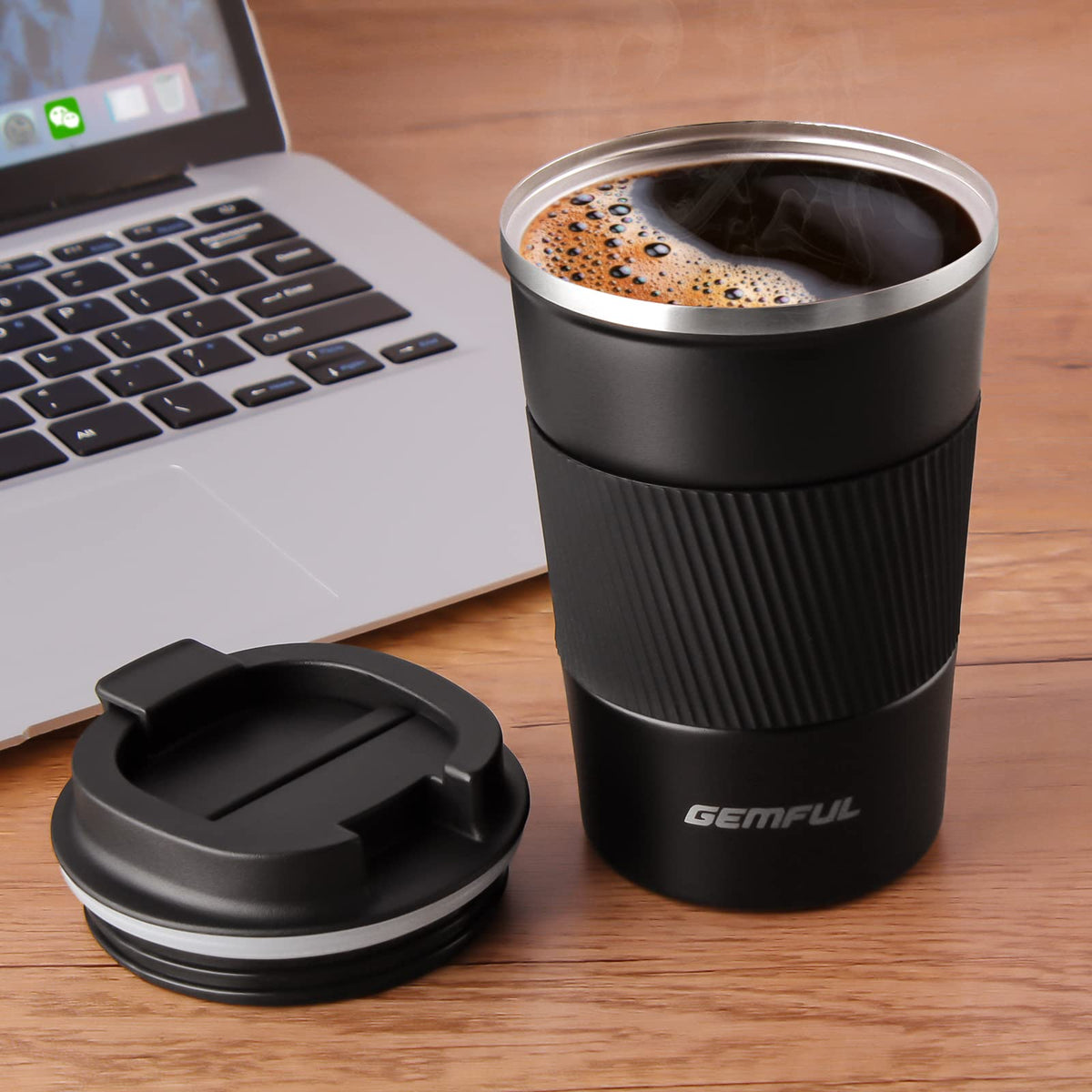 13oz Insulated Stainless Steel Travel Coffee Mugs Set (2 Pack) C74906