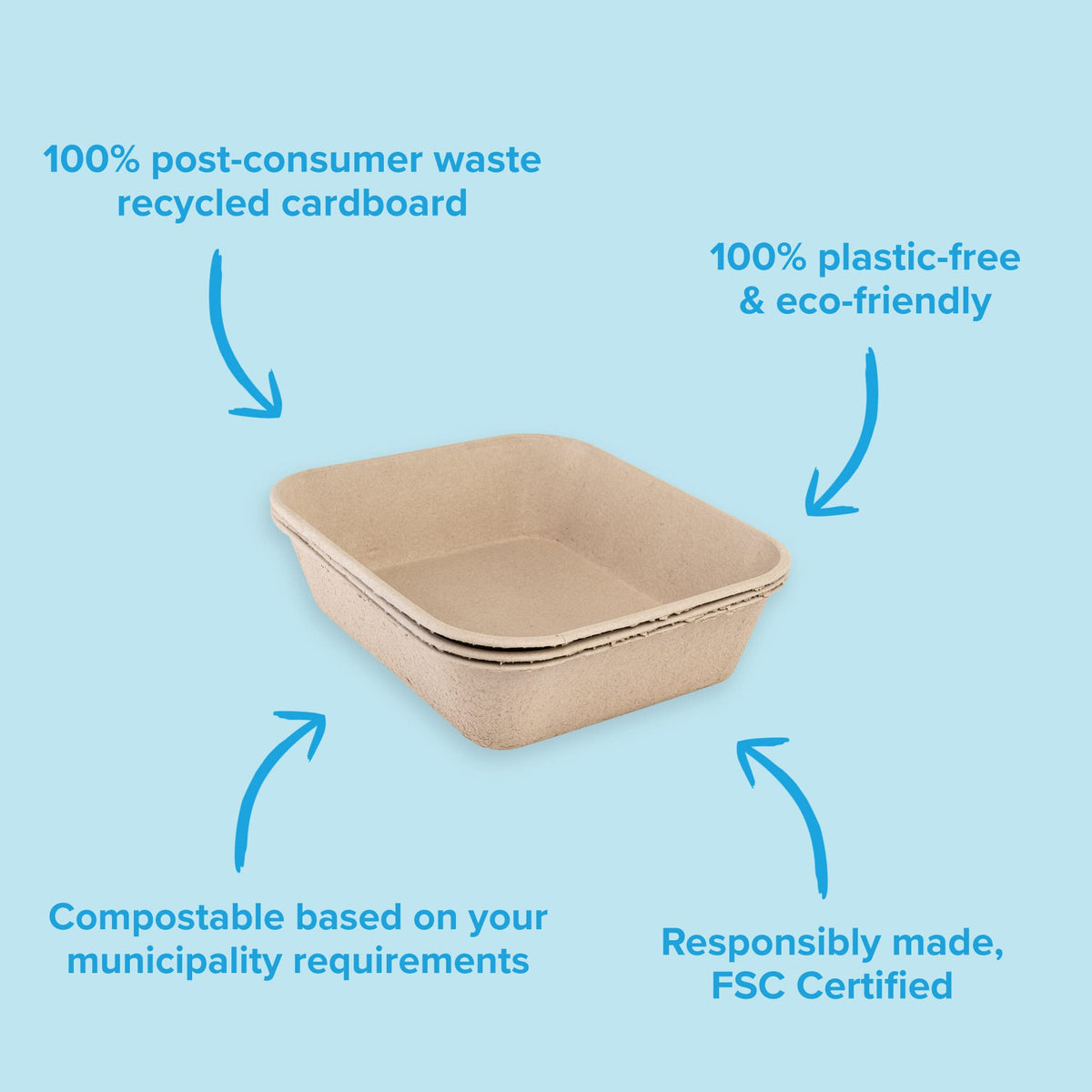 Large Disposable Cat Litter Box + Disposable Litter Scooper T943683