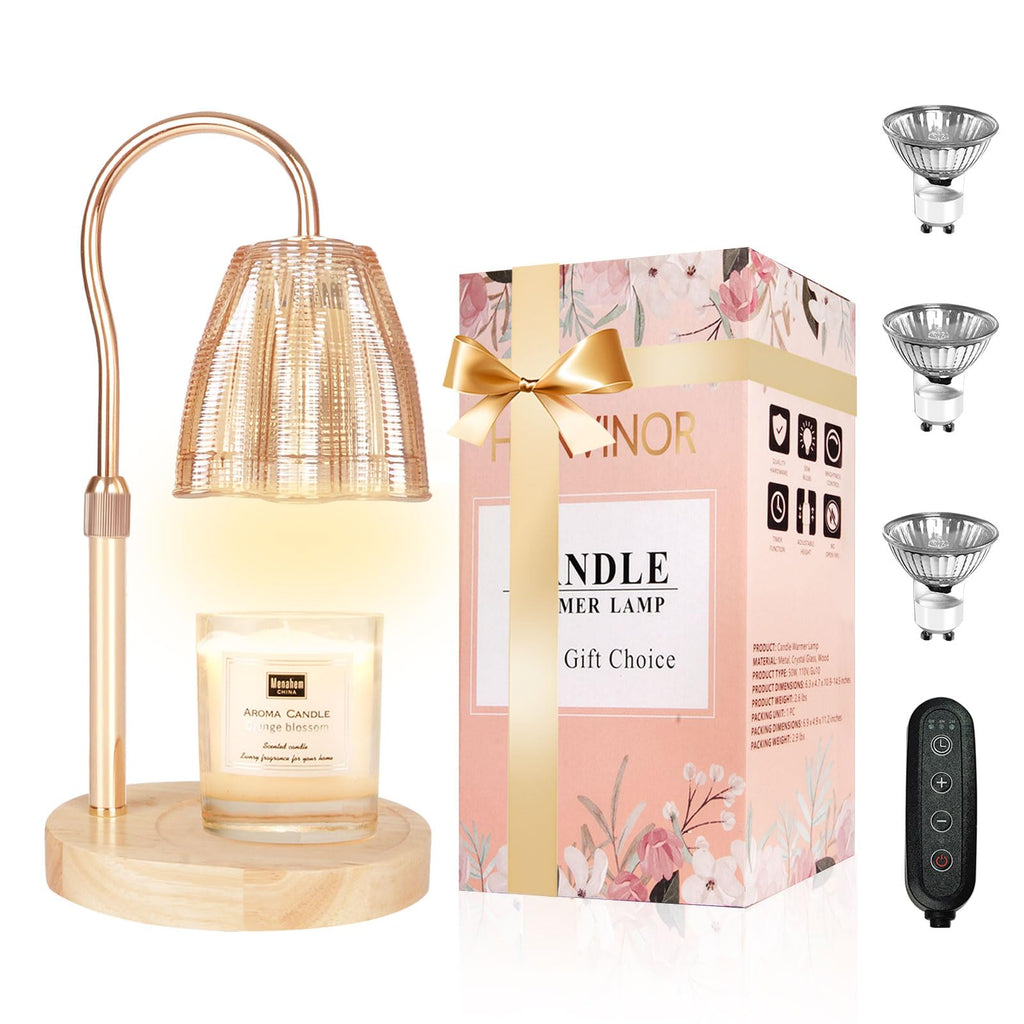 Adjustable Candle Warmer Lamp with Timer & Dimmer W290442
