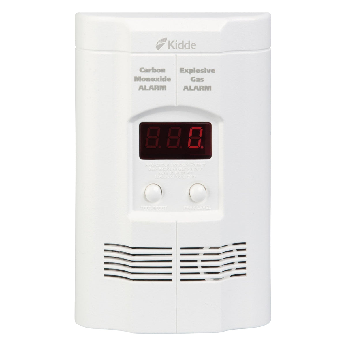 Carbon Monoxide & Explosive Gas Detector, Plug-in with Battery Backup E2198