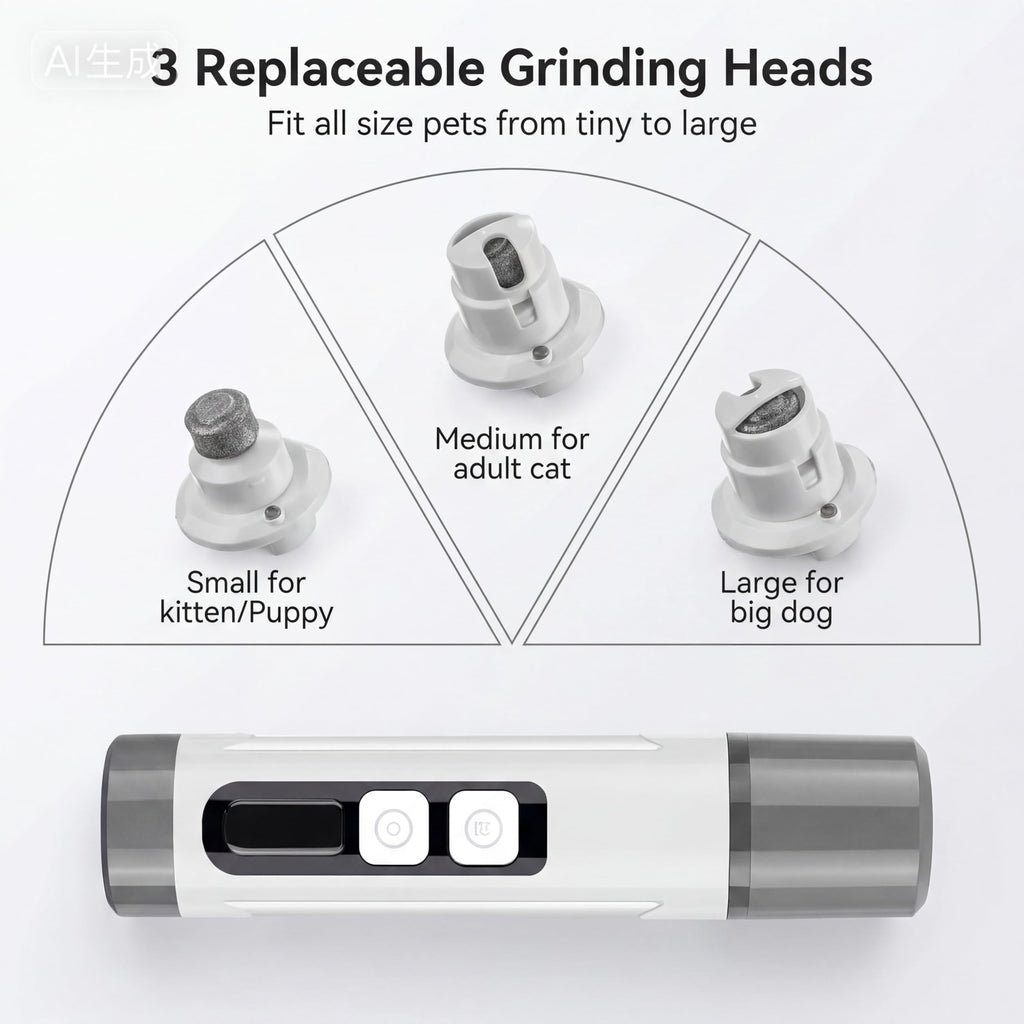 3-Speed Dog & Cat Nail Grinder with LED Light D538