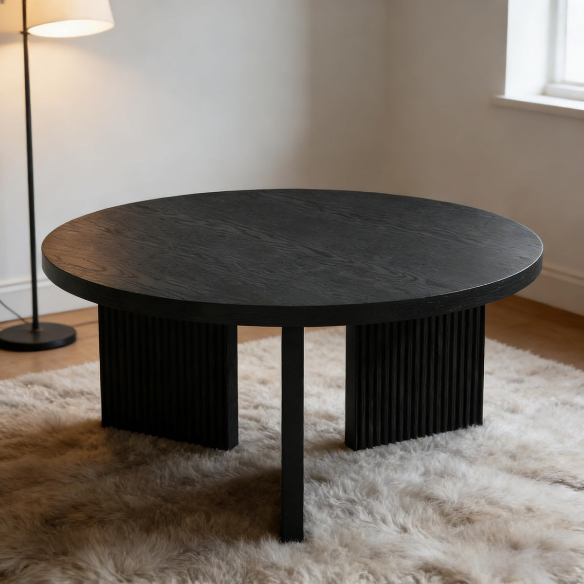 35" Wooden Round Coffee Table W2594