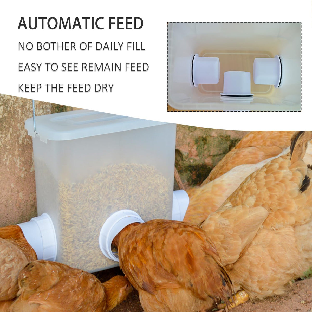 Automatic Chicken Feeder & Waterer Set H89425