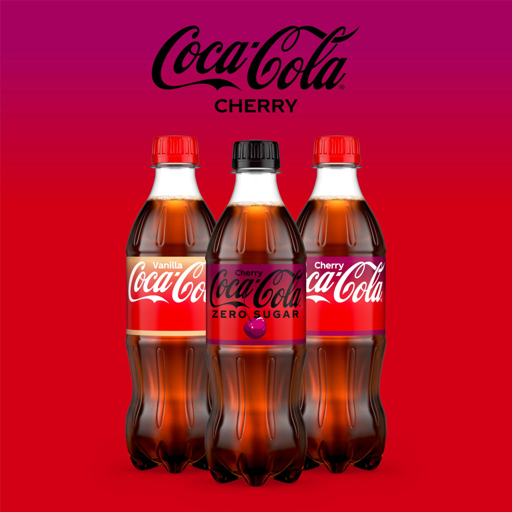 Cherry Soda Soft Drink Bottles, 16.9 fl oz, 6 Pack B913