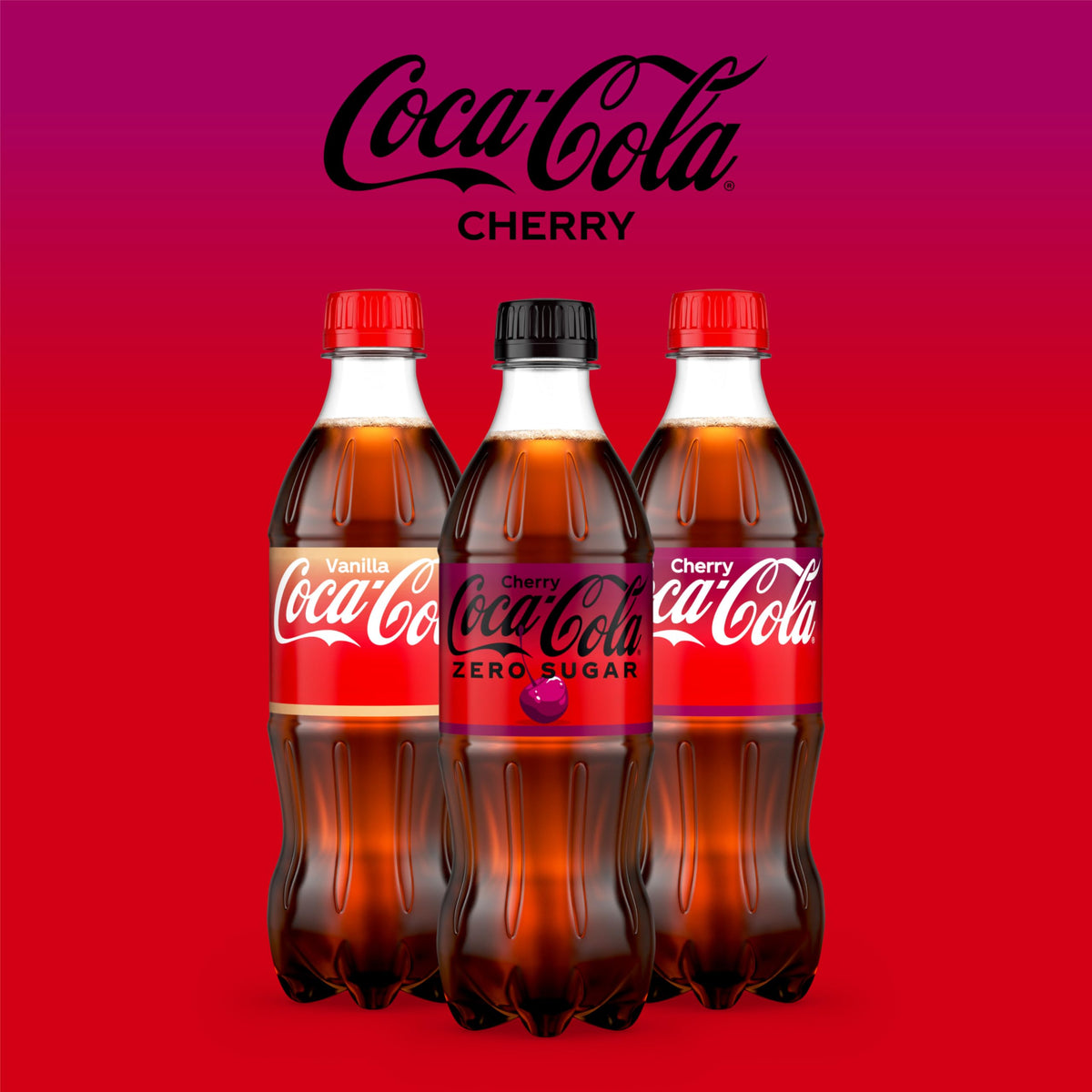 Cherry Soda Soft Drink Bottles, 16.9 fl oz, 6 Pack B913