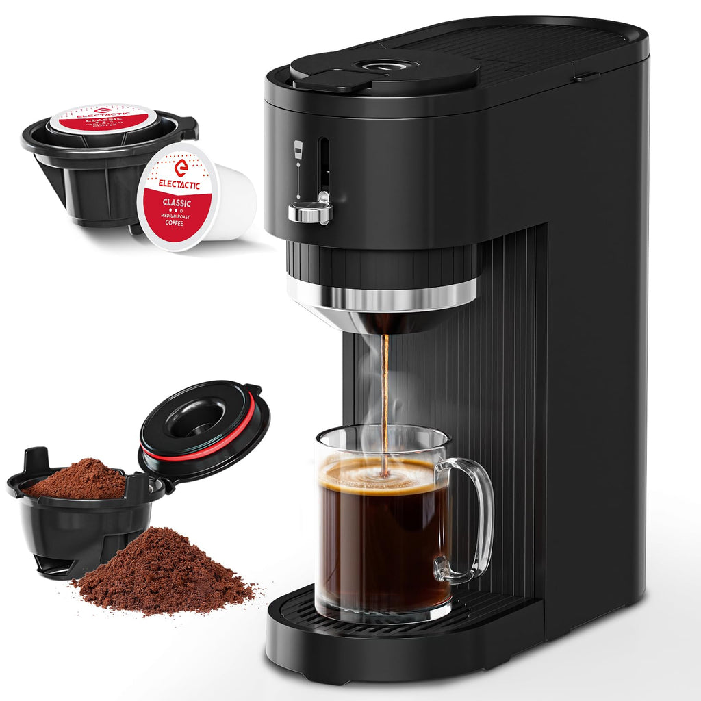 Black Single Serve Coffee Maker with 14 Oz Water Reservoir O384021