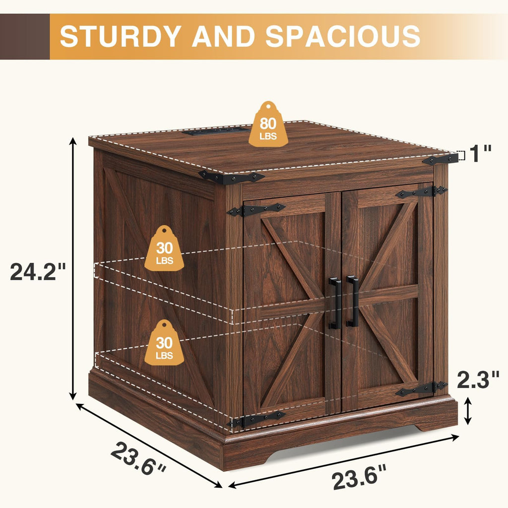 24" End Table Set of 2 with Charging Station F7980