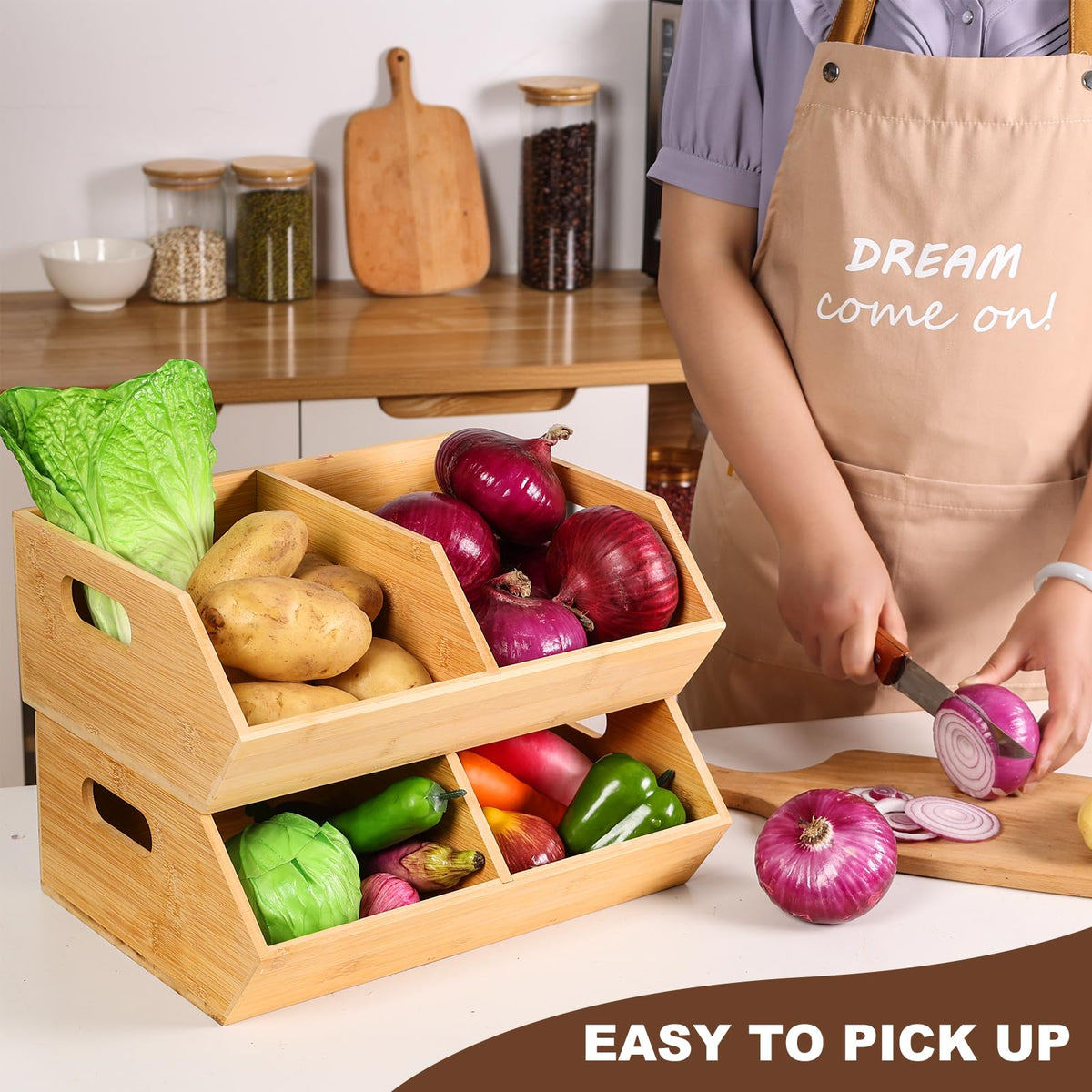 2 Set Bamboo Storage Bins U19225
