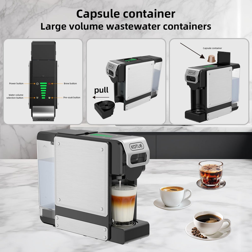 19 Bar Single Serve Coffee Maker with 34 Oz Reservoir P991755