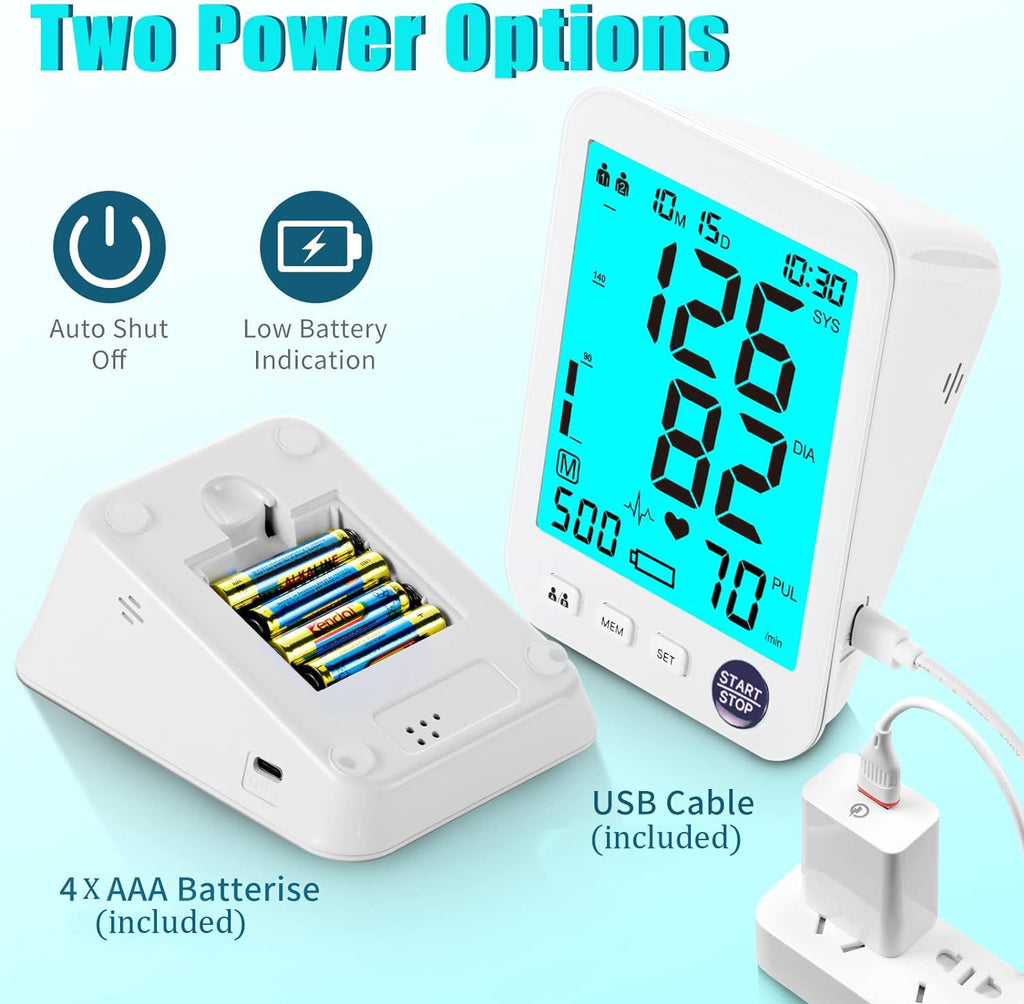 Automatic Digital Blood Pressure Monitor Upper Arm Adjustable Cuff S816