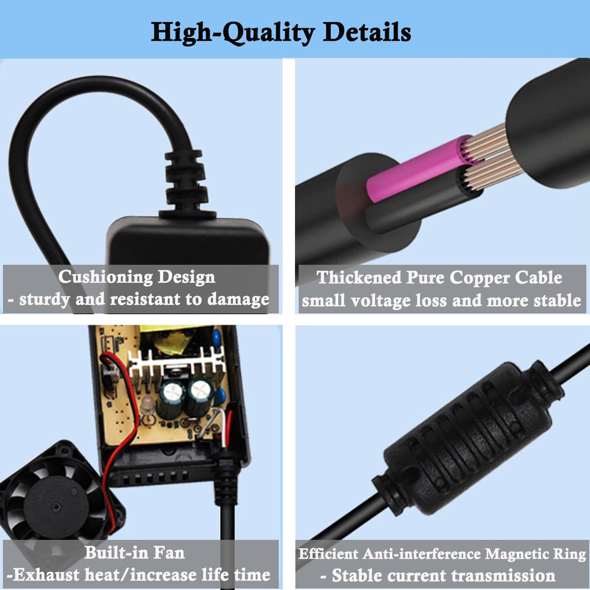 42V 2A Electric Scooter Charger with 4 Plugs C9216