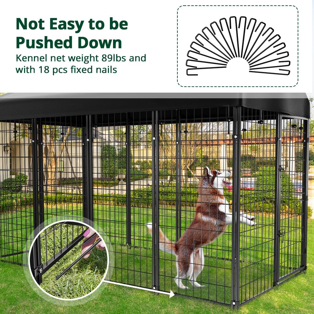 8'x6'x4' Outdoor Dog Kennel with Roof I205