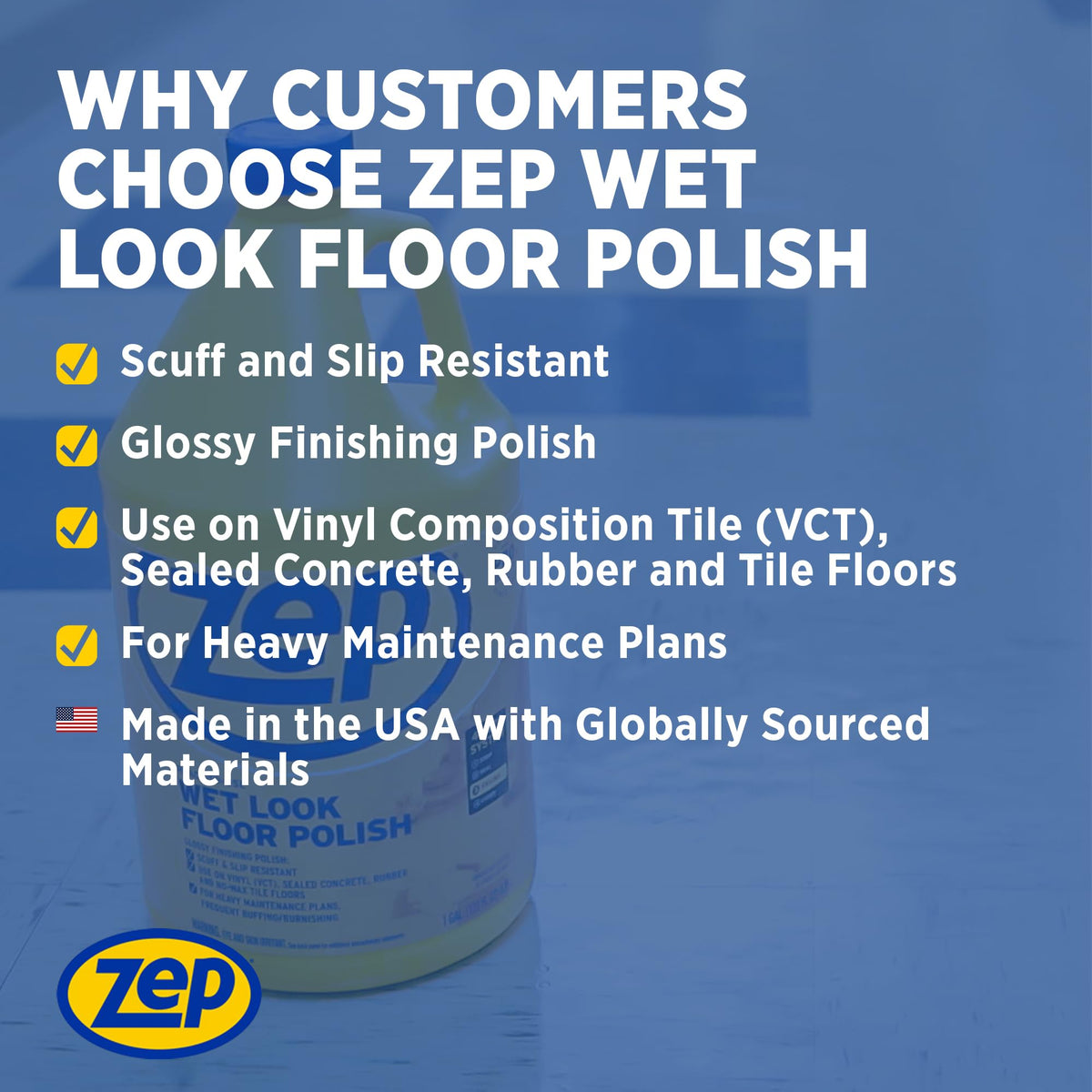 Wet Look Floor Polish 1 Gallon Case of 2 F98543