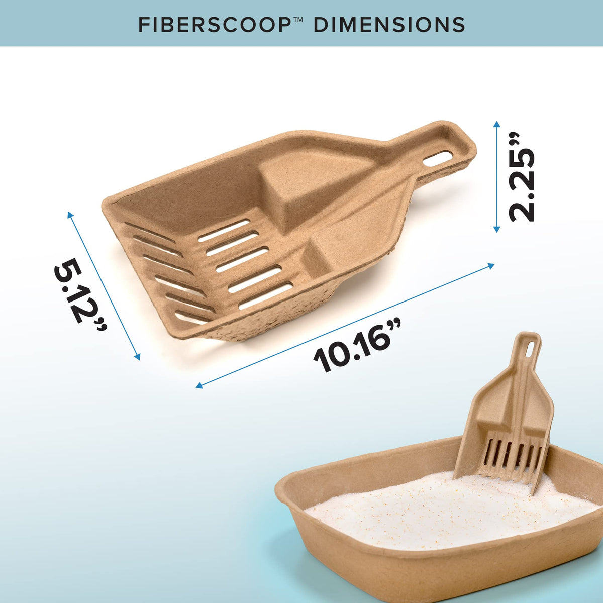 Large Disposable Cat Litter Box + Disposable Litter Scooper T943683