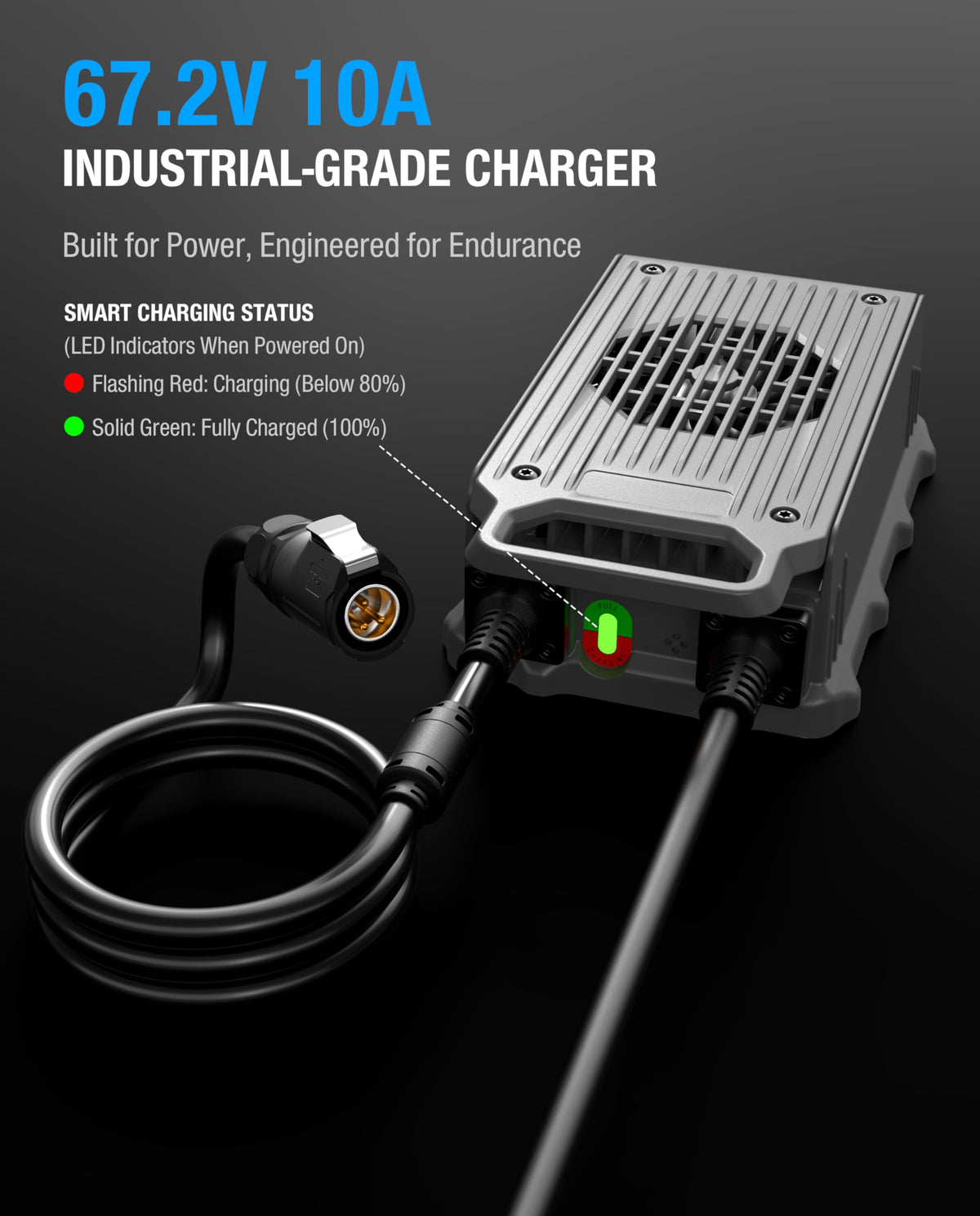 67.2V 10A Fast Charger IP65 Waterproof T26761
