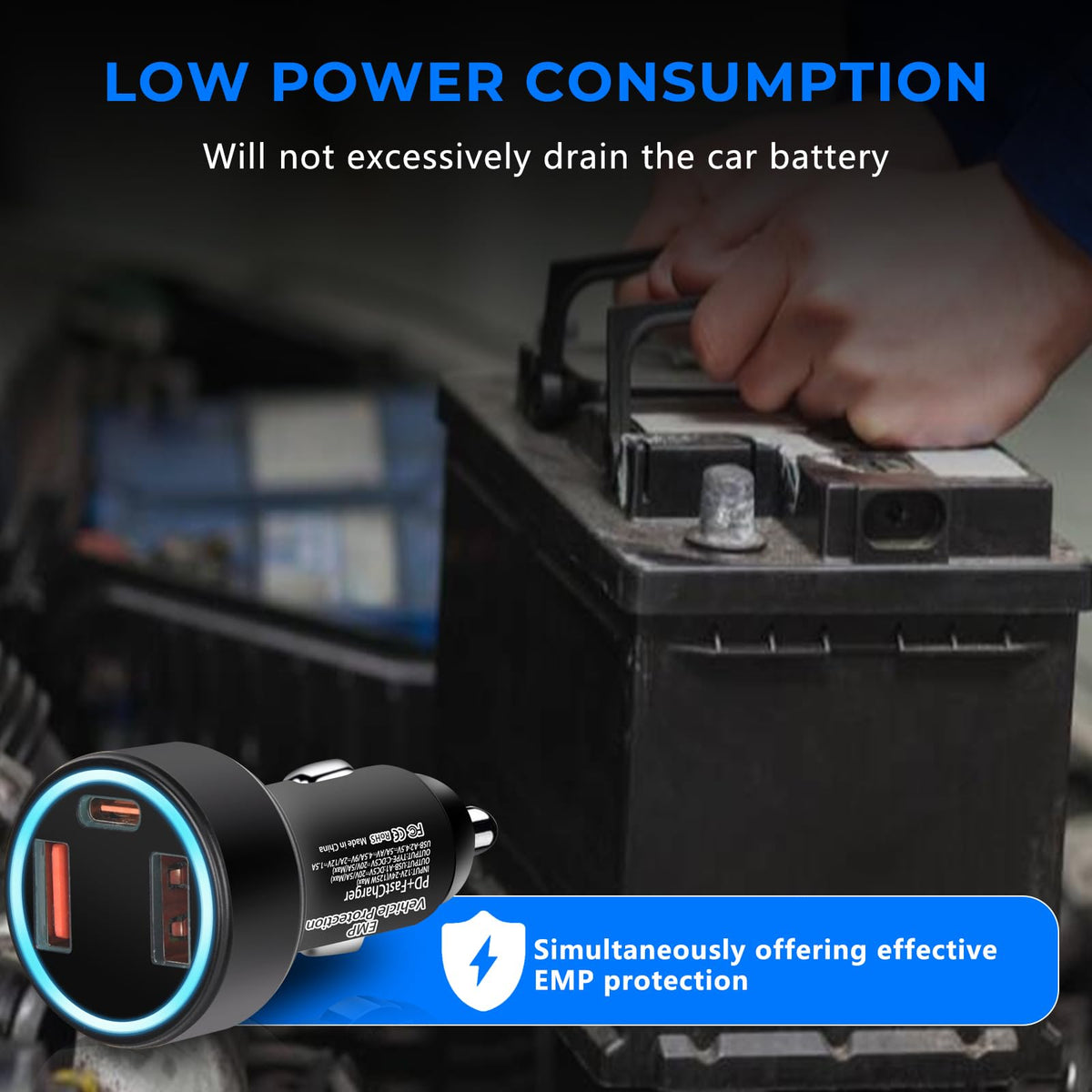 Vehicle Protection with USB Sockets for 12-Volt DC G296