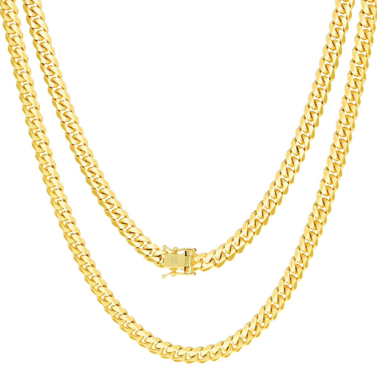 10k Yellow Gold Cuban Link Chain Necklace T2745