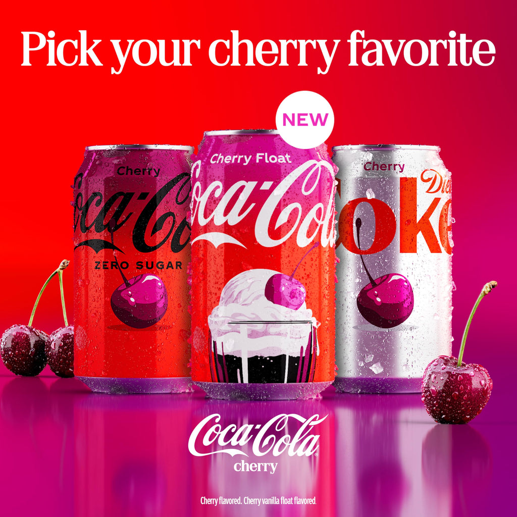 Cherry Soda Soft Drink Bottles, 16.9 fl oz, 6 Pack B913