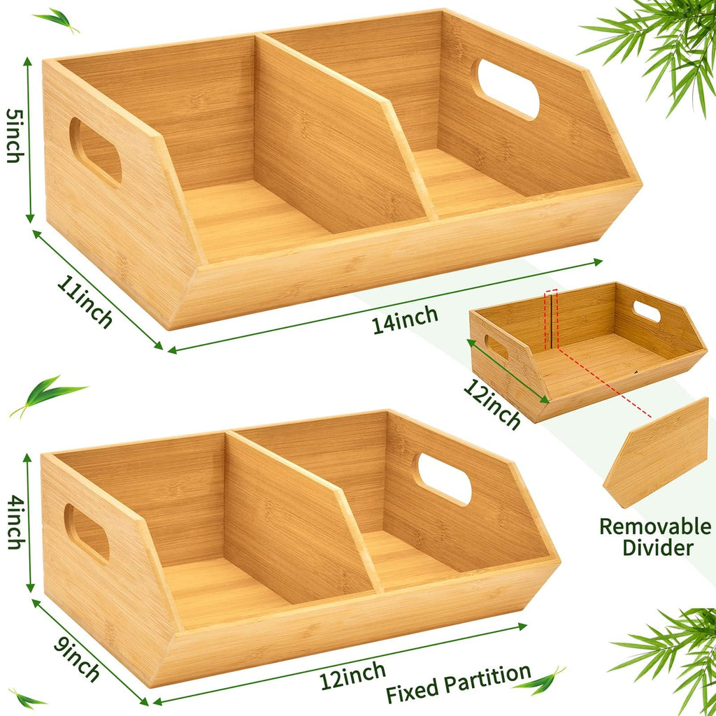 2 Set Bamboo Storage Bins U19225