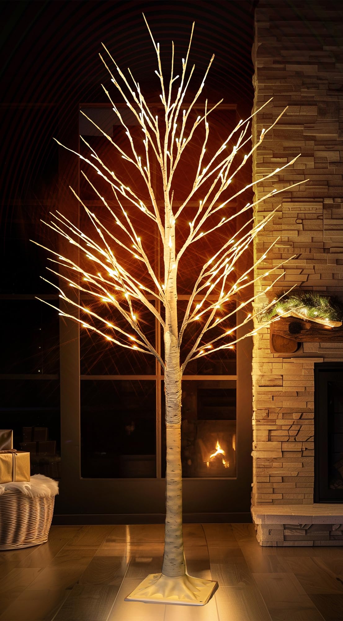 6 FT Pre-lit Artificial Christmas Tree Warm White S4890
