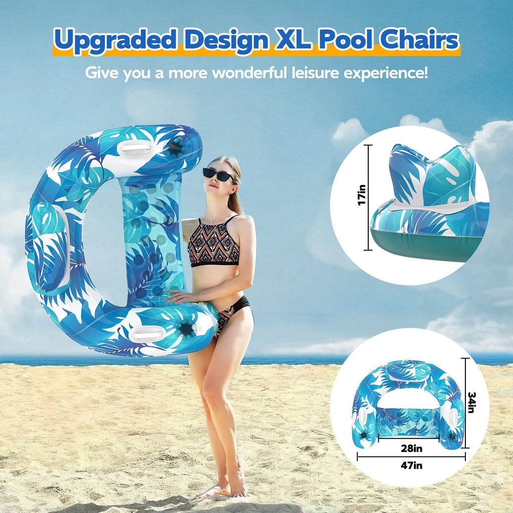 4 Pack Inflatable Pool Floats with Cupholders B201578