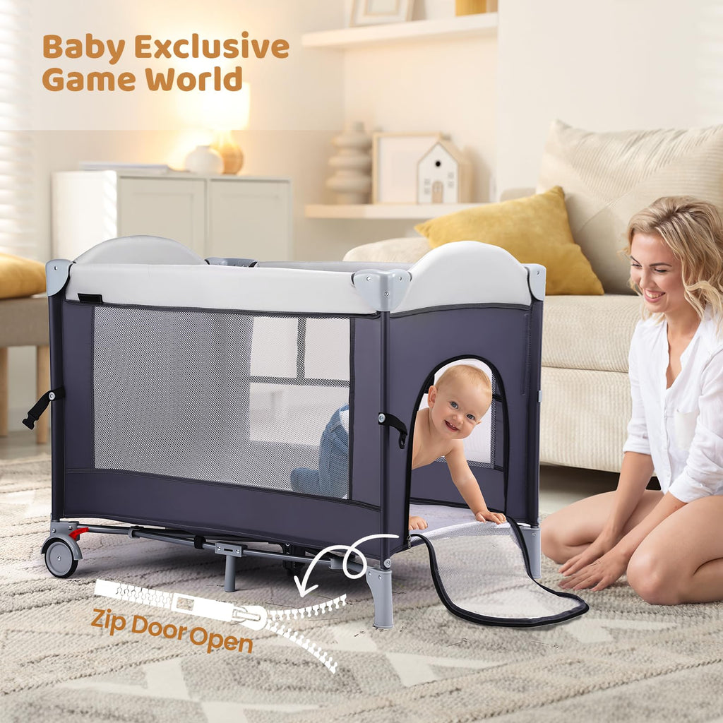 5 in 1 Pack and Play with Bassinet and Changing Table G79116