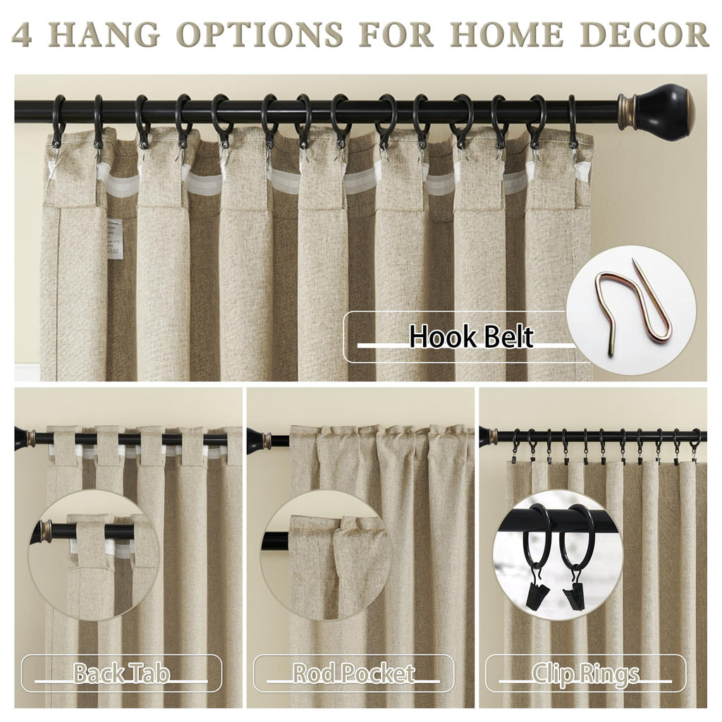 132 Inch Blackout Curtains 11 ft Long Pinch Pleated Drapes 2 Panels Y365