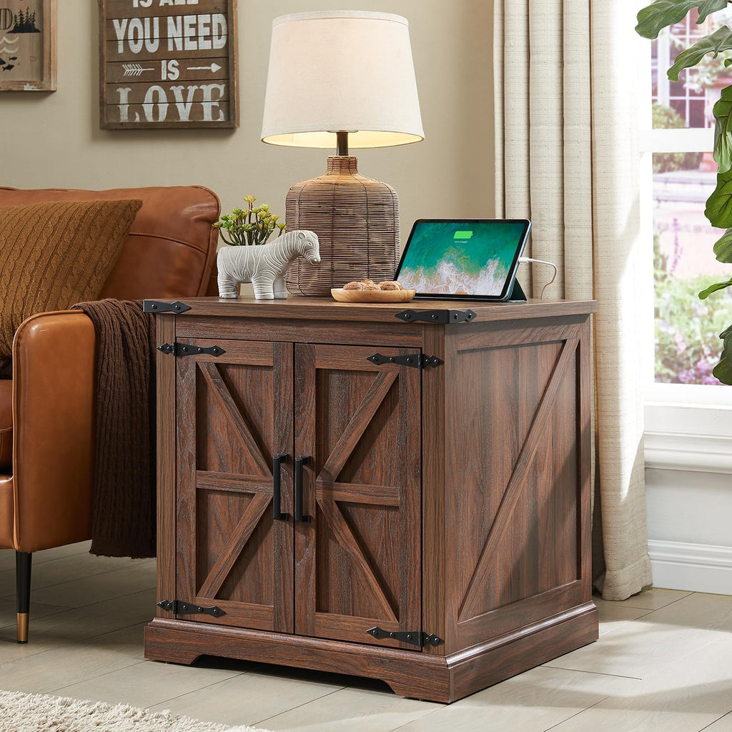 24" End Table Set of 2 with Charging Station F7980