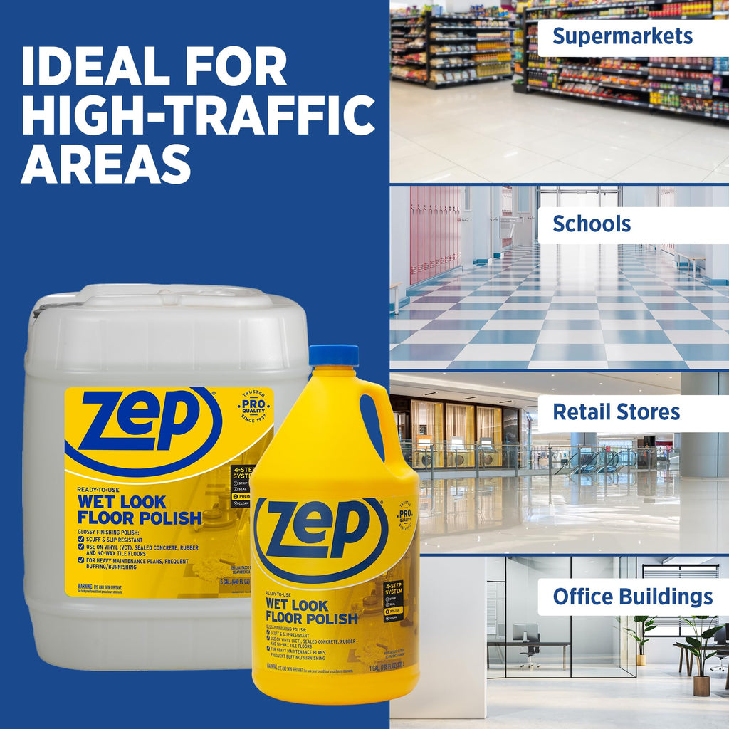 Wet Look Floor Polish 1 Gallon Case of 2 F98543