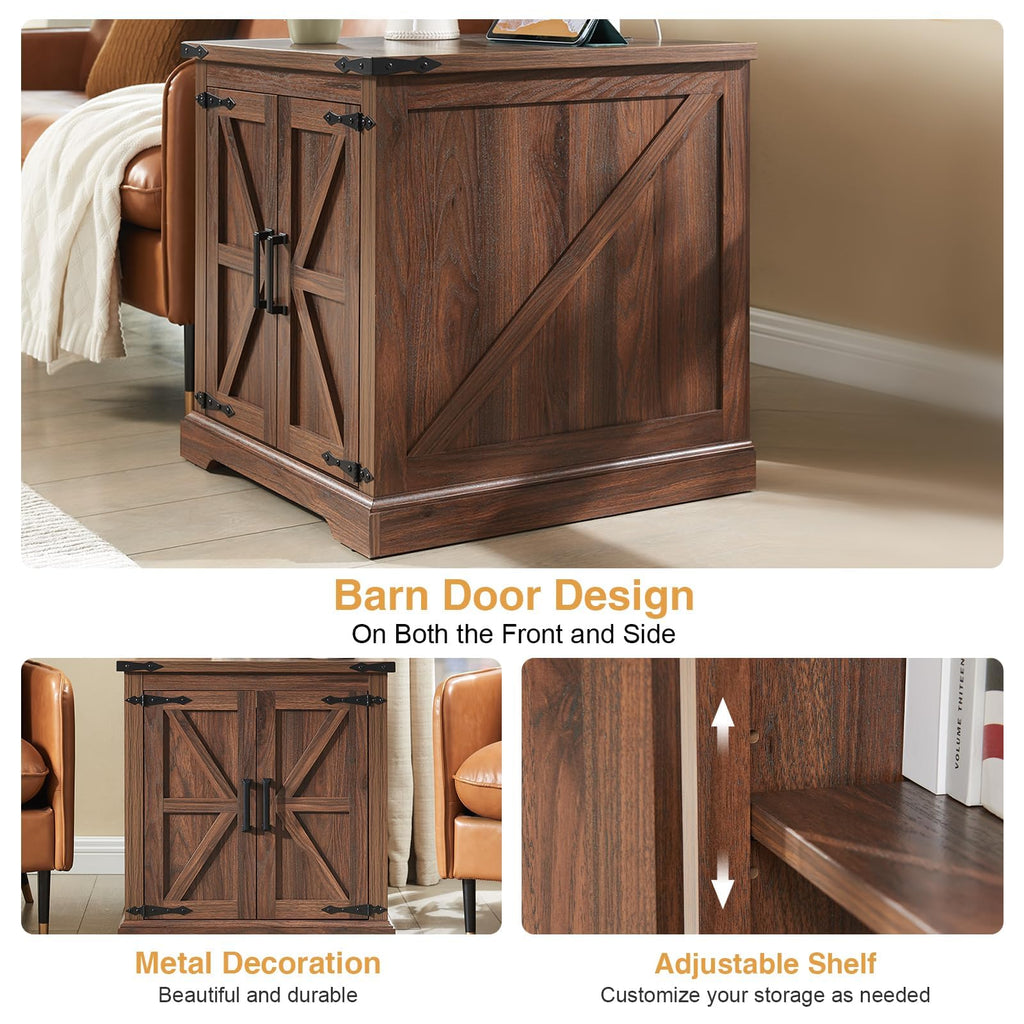 24" End Table Set of 2 with Charging Station F7980