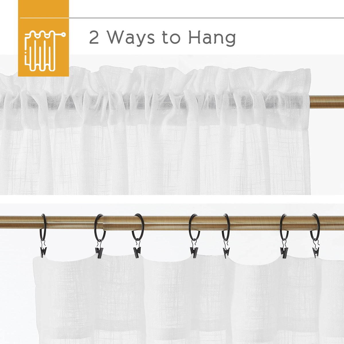White Sheer Curtains 90 inches Long T821273