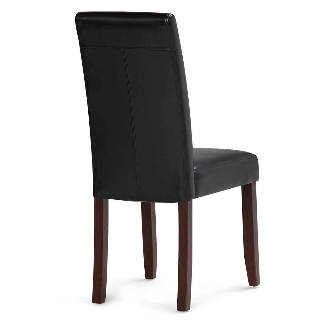 Black Vegan Leather Dining Chairs Set of 2 O474