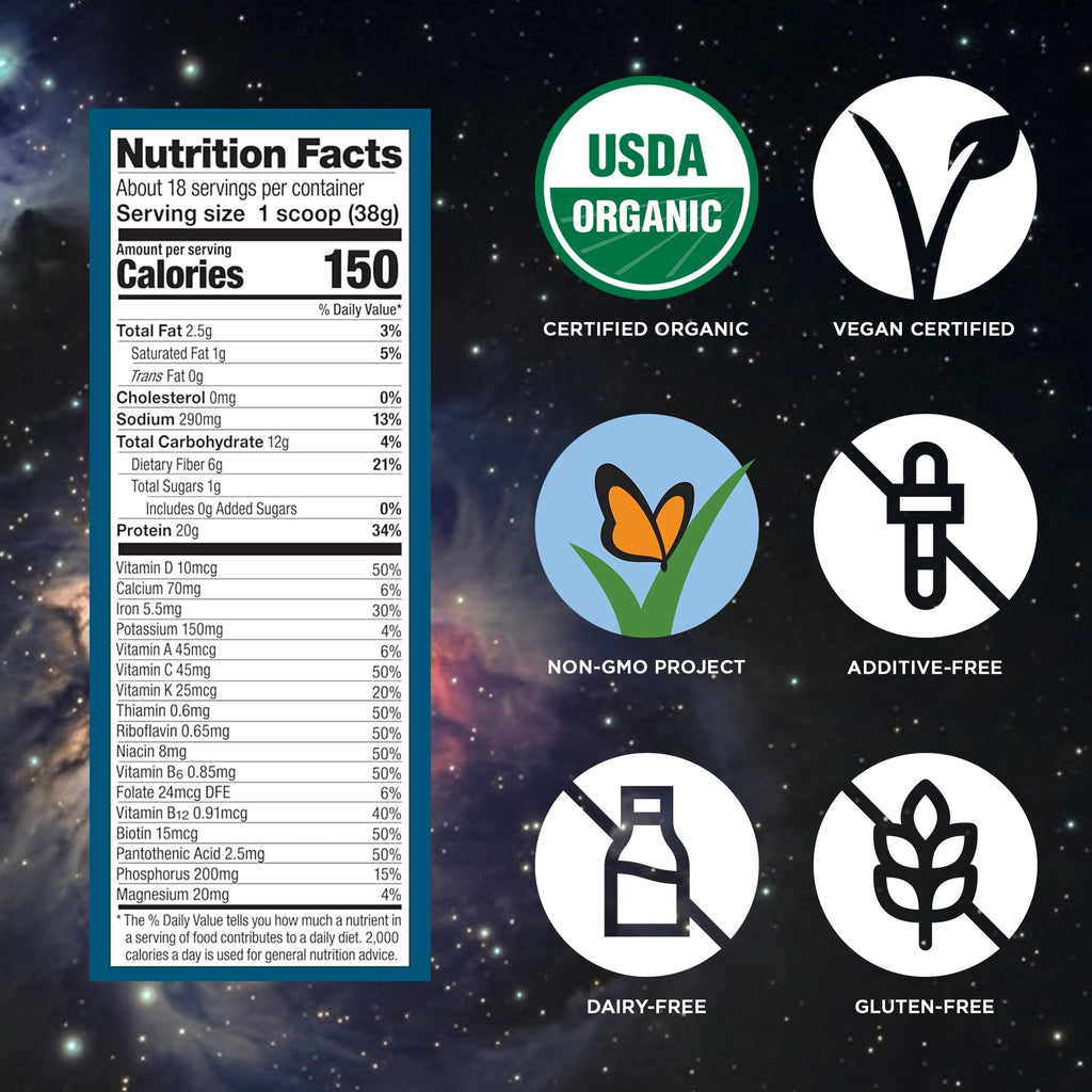 Organic Vegan Protein Powder French Vanilla 1.5 lbs V814