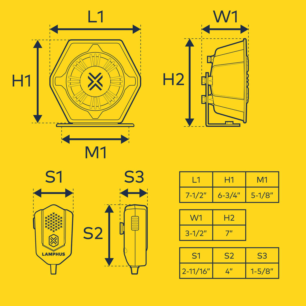 100W Police Siren Speaker PA System Kit W775