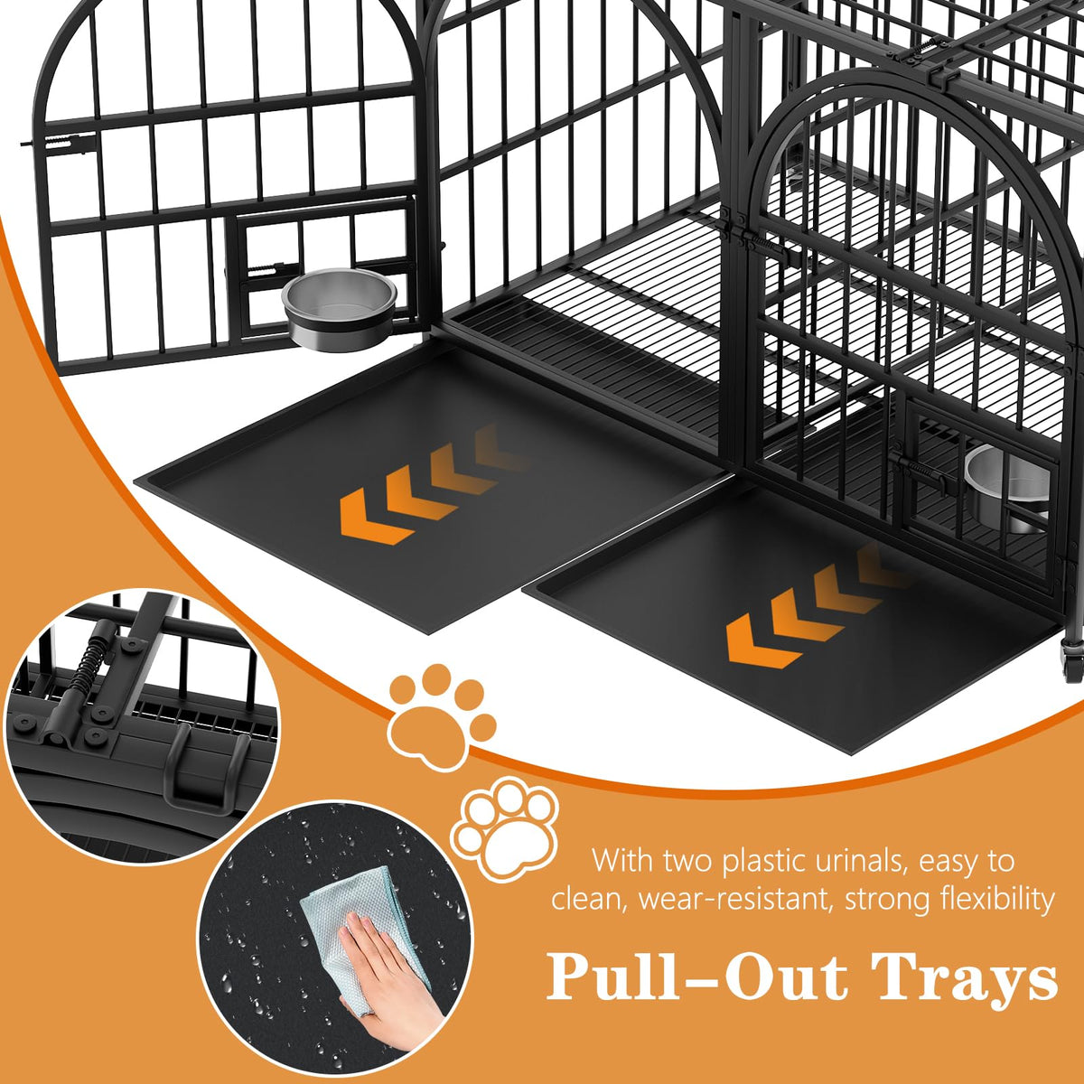 42" Heavy Duty Metal Dog Crate with Divider K561
