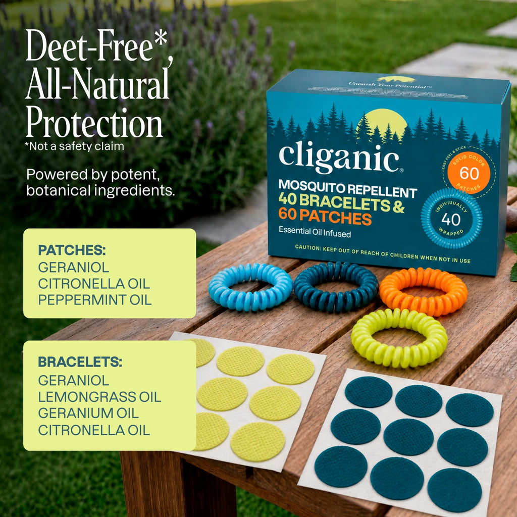 Mosquito Repellent Bracelets & Stickers, 40 Bands & 60 Patches N712