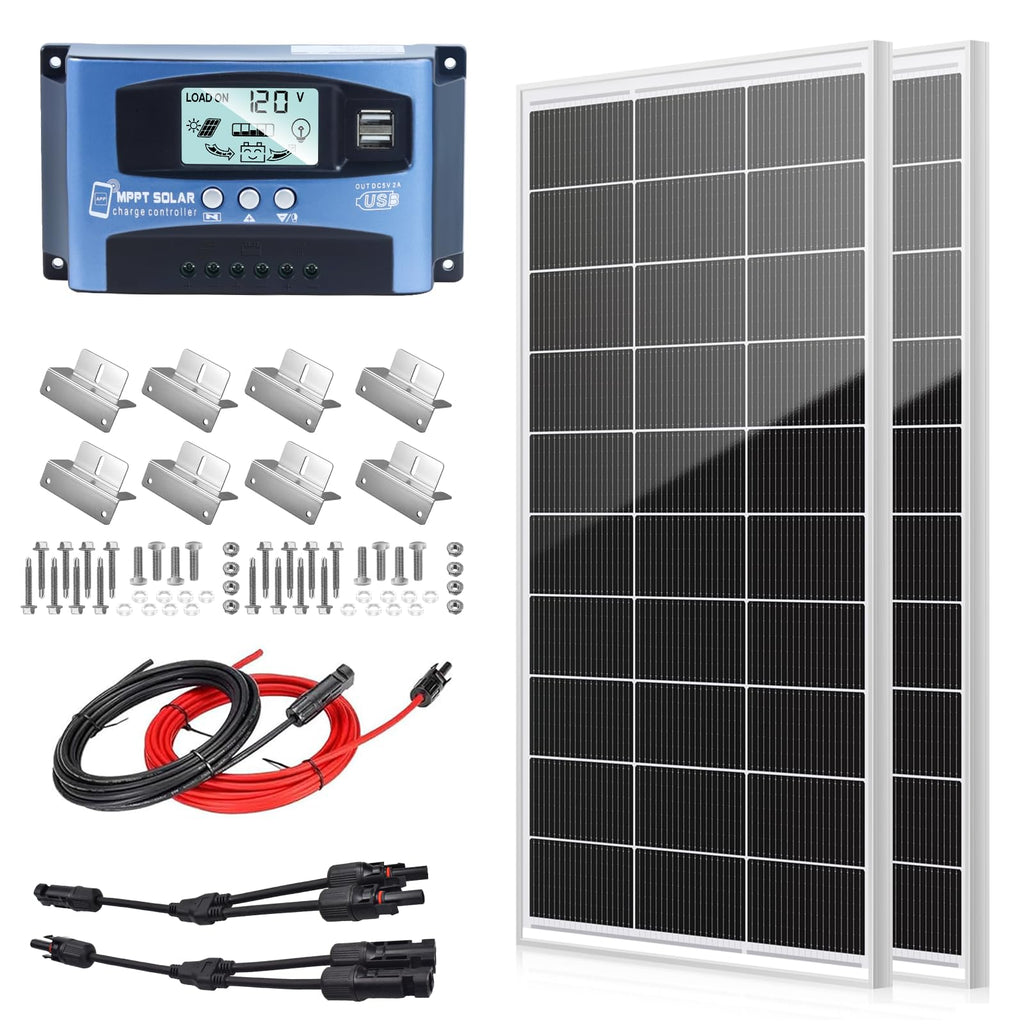 400 Watt Monocrystalline Solar Panel Kit with 30A MPPT Charge Controller G132396