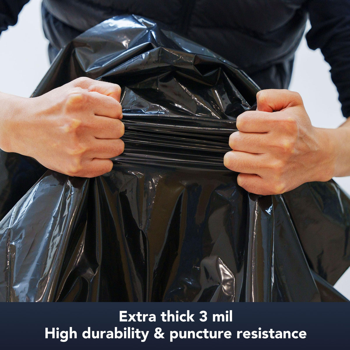 42 Gallon Extra Thick 3MIL Heavy Duty Bags with Tie Flaps, 32 Count U963
