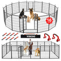 16 Panels 40" High Metal Dog Playpen with Gate I3660